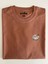 Noodle Baskılı Unisex %100 Pamuk Oversize Bisiklet Yaka Kahverengi T-Shirt 5