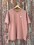 Noodle Baskılı Unisex %100 Pamuk Oversize Bisiklet Yaka Kahverengi T-Shirt 6