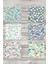 Pastel Kalpler No:1 Baskılı 6'lı Set Dekoratif Ahşap Kare Bardak Altlığı 1