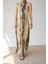 Sienna Batik Desenli Pliseli Maxi Elbise 1