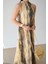 Sienna Batik Desenli Pliseli Maxi Elbise 4