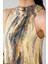 Sienna Batik Desenli Pliseli Maxi Elbise 5