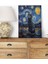 Starry Night Kediler Van Gogh Temalı No:3 Retro Vintage 18X27 Mdf Ahşap Poster Tablo 1