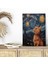 Starry Night Kediler Van Gogh Temalı No:11 Retro Vintage 18X27 Mdf Ahşap Poster Tablo 1