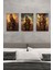 Steampunk Retro Sevimli Kediler Üçlü No:2 18X27 Mdf Ahşap Poster Tablo 1