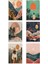 Bohem Doğa Temalı 6'lı Set No:1 Retro Vintage 18X27 Mdf Ahşap Poster Tablo 1