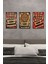 Retro Seksenler Müzik Temalı 3'lü Set Rev Dekorasyon Wall Art 18X27 Mdf Ahşap Poster Tablo 1