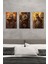 Steampunk Retro Sevimli Kediler Üçlü No:4 18X27 Mdf Ahşap Poster Tablo 1