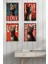 Sevimli Kediler Love 4'lü Set Retro Vintage 18X27 Mdf Ahşap Poster Tablo 1