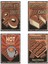 Retro Çikolata Temalı 4'lü Set Ev Mutfak Dekorasyon Wall Art 18X27 Mdf Ahşap Poster Tablo 1