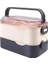 1350 ml Iki Kat Üç Bölme Paslanmaz Çelik Lunch Box Yeni Nesil Sefer Tası-Sos Kaseli Model 1