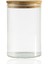 600 ml Çizgili Kavanoz - Yuvarlak Ahşap Kapaklı Hava Geçirmez, Tatlı, Baharat, Gıda Saklama Kabı, K 1