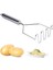 Pratik 25 cm Lüks Paslanmaz Metal Patates Ezici Patates Ezeceği Püre Yapıcı Ezecek Aparat Dayanıklı 3