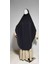 Tam Boy Sandy Sufle Khimar Hijab Eşarp Siyah 2