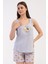 Pamuklu Kadın Genıs Askılı Şortlu Pijama Takım , 410122 1