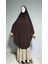 Tam Boy Sandy Sufle Khimar Hijab Eşarp Acı Kahverengi 2