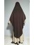 Tam Boy Sandy Sufle Khimar Hijab Eşarp Acı Kahverengi 3