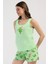 Pamuklu Kadın Genıs Askılı Şortlu Pijama Takım , 408286 1