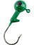 Jighead - Zoka - Kurşunlu Olta Iğnesi - (Xh-A 02) - Yeşil - 8 Gr - 5 Adet 4