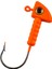 Jighead - Zoka - Kurşunlu Olta Iğnesi - (Xh-A 06) - Turuncu - 8 Gr - 5 Adet 4
