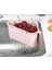 1 Adet Plastik Üçgen Vantuzlu Lavabo Evye Süzgeci Çöplüğü Pembe 1
