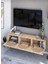 Tv Ünitesi ,tv Sehpası ,iskandinav Jüt Kumaşlı Ultra Lüks (ÖZEL TASARIM) Mdf E150xd32xy30cm 3