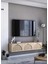 Tv Ünitesi ,tv Sehpası ,iskandinav Jüt Kumaşlı Ultra Lüks (ÖZEL TASARIM) Mdf E150xd32xy30cm 4