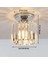 Modern Crystal Lüks Kristal Taşlı Plafonyer Tavan Avize Gümüş Krom 3
