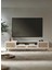 İskandinav Tv Sehpası ,tv Ünitesi , Konsol Jüt Kumaşlı Beyaz Mdf E180xd39xy49cm 1