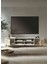 İskandinav Tv Sehpası ,tv Ünitesi , Konsol Jüt Kumaşlı Beyaz Mdf E180xd39xy49cm 2