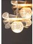Kleopatra Model 3 Lü Gold Kaplama Metal Salon Mutfak Oturma Yatak Odası Modern LED Sarkıt Avize 3