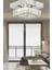 Modina Tek Katlı Krom 3 Renkli 20 Watt Ledli 3 Renkli Kristalli Taşlı Modern Tasarım LED Kristal Sa 1