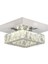 Modina Tek Katlı Krom 3 Renkli 20 Watt Ledli 3 Renkli Kristalli Taşlı Modern Tasarım LED Kristal Sa 2