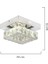 Modina Tek Katlı Krom 3 Renkli 20 Watt Ledli 3 Renkli Kristalli Taşlı Modern Tasarım LED Kristal Sa 5