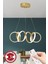 3 Renk Kumandalı Gold Kasa Dimmerli LED Avize Kıvrım Ledli Avize 1
