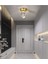 Modern Concept Kristal Camlı Gold Detaylı Tekli Plafonyer Tavan Ledli Avize 3