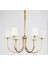 Modern Avize Eskitme Gold 6 Lı Krem Abajur Tasarım Avize 4