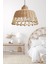 Rattan Bambu Hasır Sarkıt Avize Boncuklu 35 cm 1