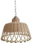 Rattan Bambu Hasır Sarkıt Avize Boncuklu 35 cm 4