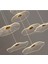 Luxury Exclusive Beşli Yuvarlak Sarkıt LED Avize Jellyfish Gold Sarı Ledli Avize 2