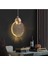 Modern Elegance Luxury Tekli Sarkıt Kristal Camlı LED Avize Gold Sarı Ledli Avize 1