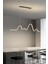 Ritim Modern Tasarım Yatak Odası - Salon - Mutfak Yemek Masası Eskitme Renk Beyaz LED Avize (110 cm 1