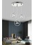 Helezon Modern Sarkıt 3'lü LED Avize - 3 Renk Kumandalı Krom 1