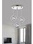 Helezon Modern Sarkıt 3'lü LED Avize - 3 Renk Kumandalı Krom 3