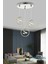 Helezon Modern Sarkıt 3'lü LED Avize - 3 Renk Kumandalı Krom 4