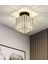 Modern Luxury Plafonyer Kristal Taşlı Avize Kare Hol Antre Salon Avizesi Siyah 2