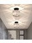 Modern Luxury Plafonyer Kristal Taşlı Avize Kare Hol Antre Salon Avizesi Siyah 3