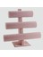 Pembe Üçlü Bileklik ve Saat Sergileme Standı, Süet Kumaş, 30/26 cm 1
