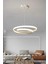 Yüzük Model Sarkıt LED Avize, Kumandalı, 3 Renk Aydınlatmalı, Salon Avizesi 1