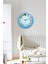 Mavi Çocuk Odası Cam Saati, 40CM Çap, Şık ve Dayanıklı Tasarım 2